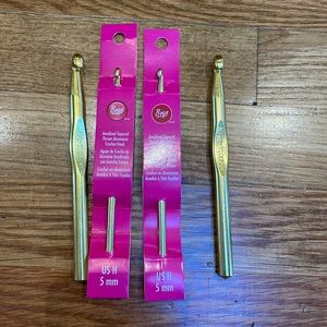 Brand New Gold Crochet Hooks
